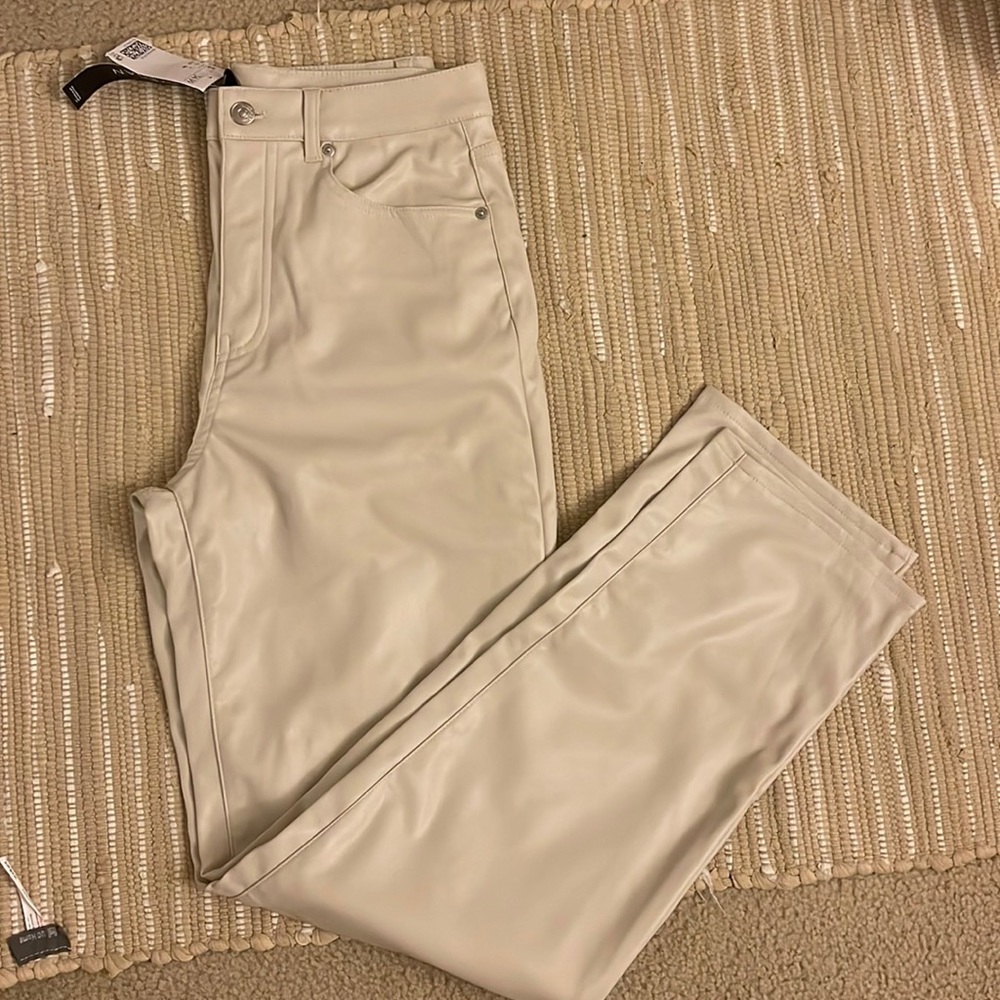 Faux Leather Straight Pant